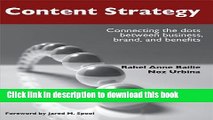 Ebook Content Strategy: Connecting the dots between business, brand, and benefits Full Online