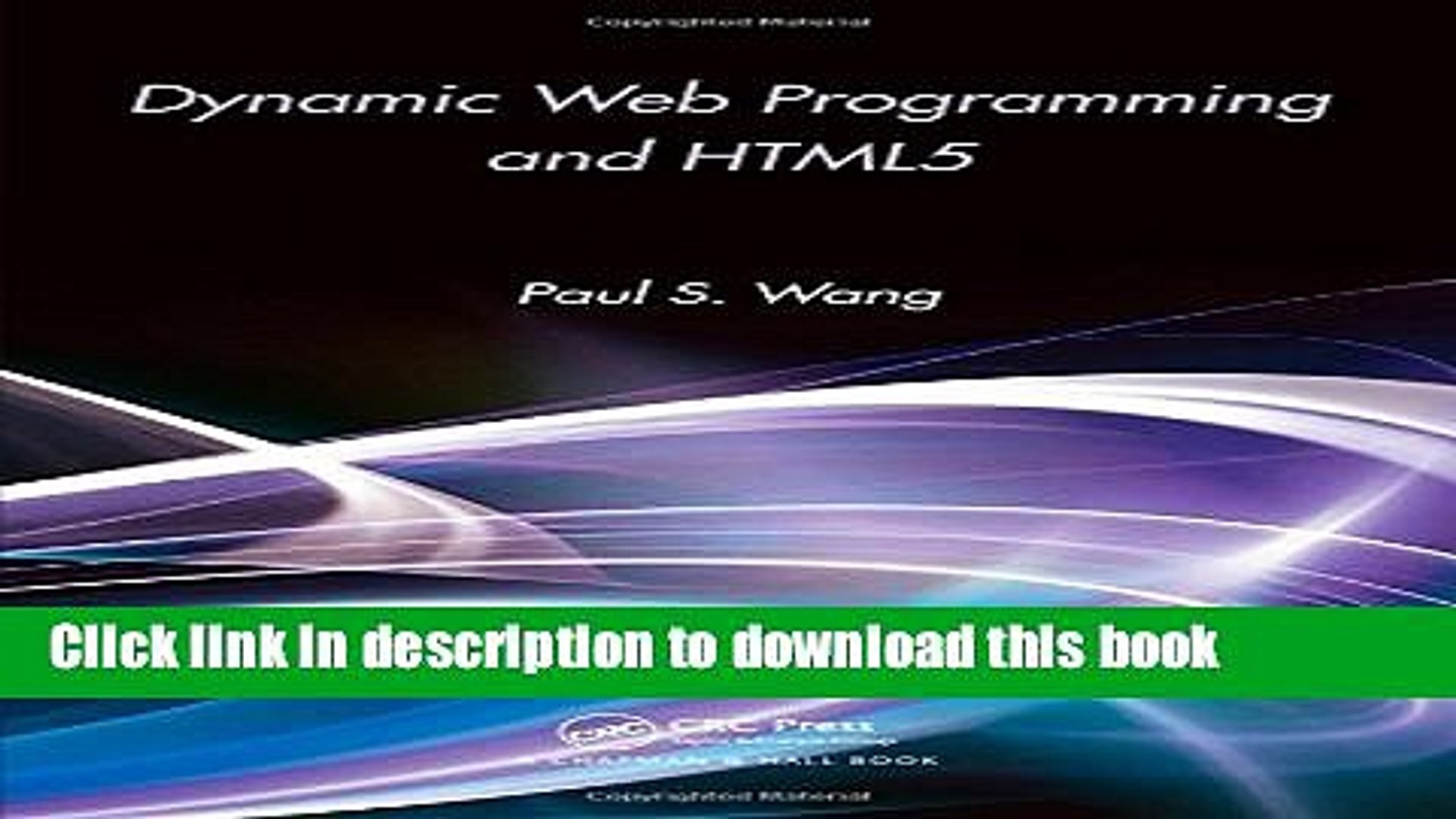 Books Dynamic Web Programming and HTML5 Full Online