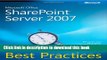 Ebook Microsoft Office SharePoint Server 2007 Best Practices Full Online