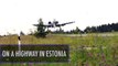 US A-10 ground attack jets practise landing on highways in Estonia