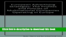 [Read PDF] European Advertising Strategies: The Profiles and Policies of Multinational Companies