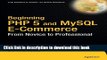 Ebook Beginning PHP 5 and MySQL E-Commerce: From Novice to Professional Full Online