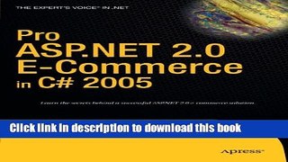 Books Pro ASP.NET 2.0 E-Commerce in C# 2005 Free Online