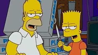 Homer and Bart mafia scene