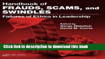 [Read PDF] Handbook of Frauds, Scams, and Swindles: Failures of Ethics in Leadership Ebook Online