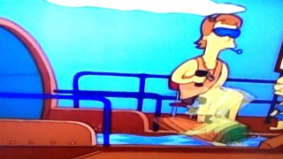 Homer gets stuck inside a waterslide