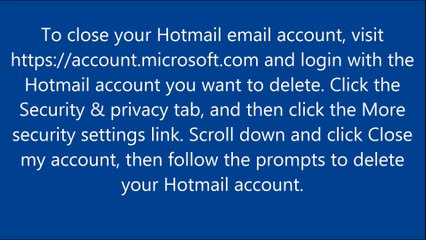 How to Close a Hotmail Account