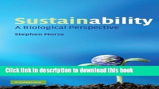 [PDF] Sustainability: A Biological Perspective  Read Online