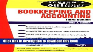 PDF  Schaum s Outline of Bookkeeping and Accounting  Free Books