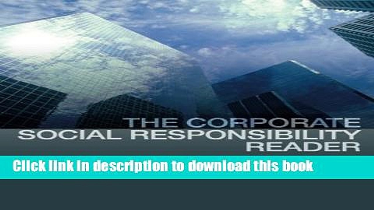 [PDF] The Corporate Social Responsibility Reader  Read Online