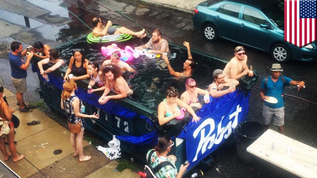 Dumpster pool at Philadelphia block party triggers city-wide crackdown on abusers - TomoNews