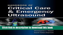 Download  Handbook of Critical Care and Emergency Ultrasound  Online
