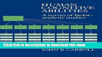 Ebook Human Cognitive Abilities: A Survey of Factor-Analytic Studies Full Download