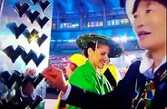 لاعب مصرى يحمل علم السعودية فى اوليمبياد ريو دى جانيرو
