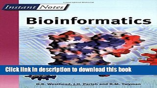 Ebook Instant Notes in Bioinformatics Free Online