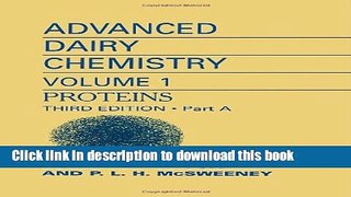 Books Advanced Dairy Chemistry: Volume 1: Proteins, Parts A B Full Online