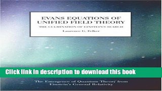 Ebook Evans Equations of Unified Field Theory Full Online