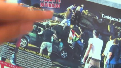 Türkiye, Filistin ve AK Parti Bayrağı ile Tankın Üzerine Çıkan Genç