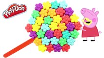 Play Doh Ice Cream Flower Lollipop and Peppa Pig español Toys Fun and Create for Kids