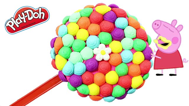 Play Doh Popsicle Lollipop Candy Colorful and Peppa Pig español Funny Toys Create for Kids