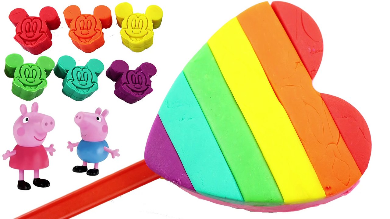 Play Doh How to Make a Rainbow Ice Cream Peppa Pig Toys Fun Creative Video For Kids