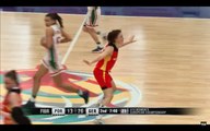 Alice Martins marca 2 pontos no jogo Portugal-Alemanha do Europeu de sub-16 femininos.