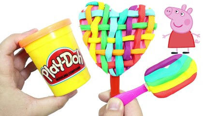 Play Doh Popsicle Ice Cream Treats DIY Licorice Peppa Pig Create Fun Video for Kids