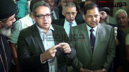 وزير الاثار يغادر الغربية بعد أفتتاح كنيسة