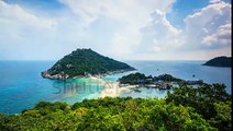 Time lapse view of Nang Yuan Island at Koh Tao Gulf of Thailand, Unseen Thailand