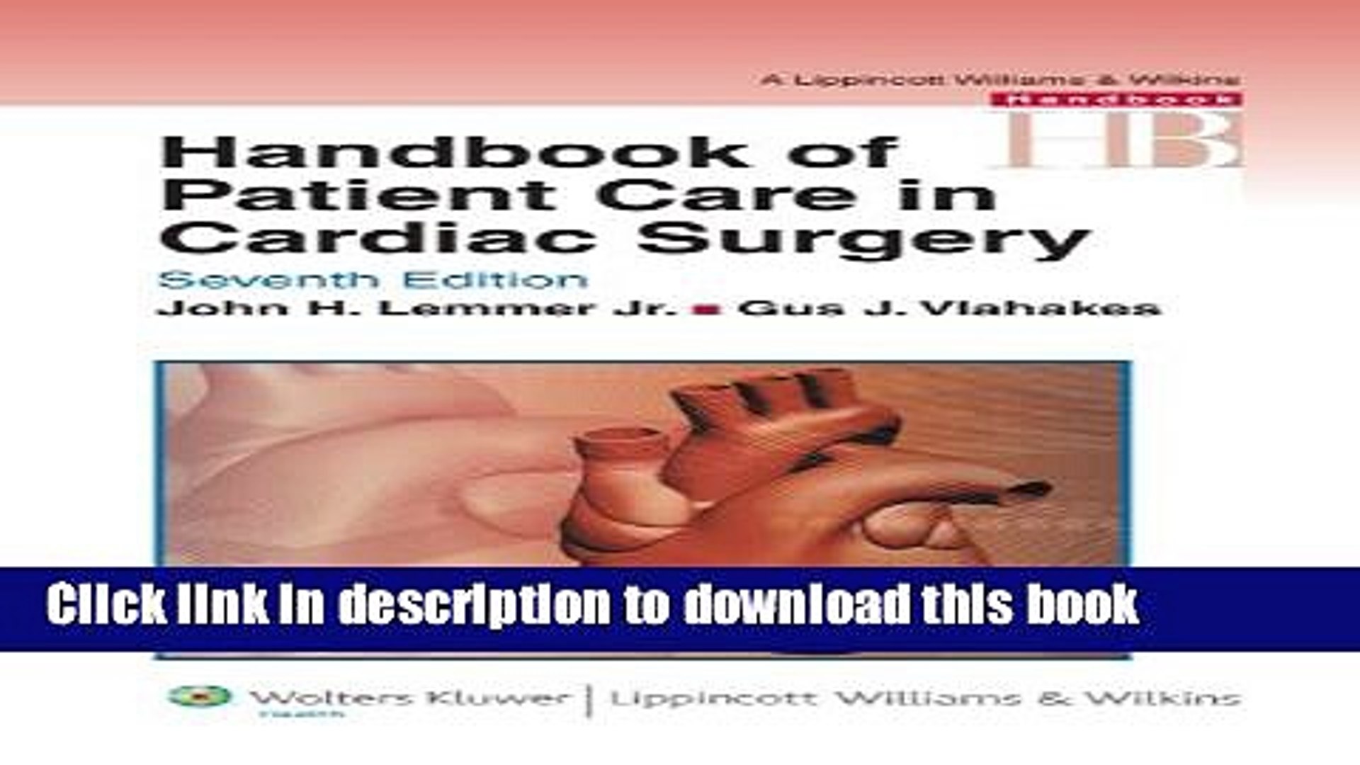 Books Handbook Of Patient Care In Cardiac Surgery Free - 