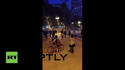 Así dispersaron a manifestantes que están en contra de los Juegos Olímpicos