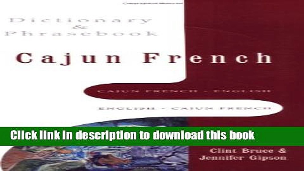 Ebook Cajun FrenchEnglish/EnglishCajun French Dictionary Phrasebook