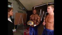 Stephanie McMahon & Shelton Benjamin & Charlie Haas Backstage SmackDown 03.13.2003 (HD)