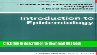 Ebook Introduction to Epidemiology Full Online