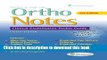 Books Ortho Notes: Clinical Examination Pocket Guide Full Online
