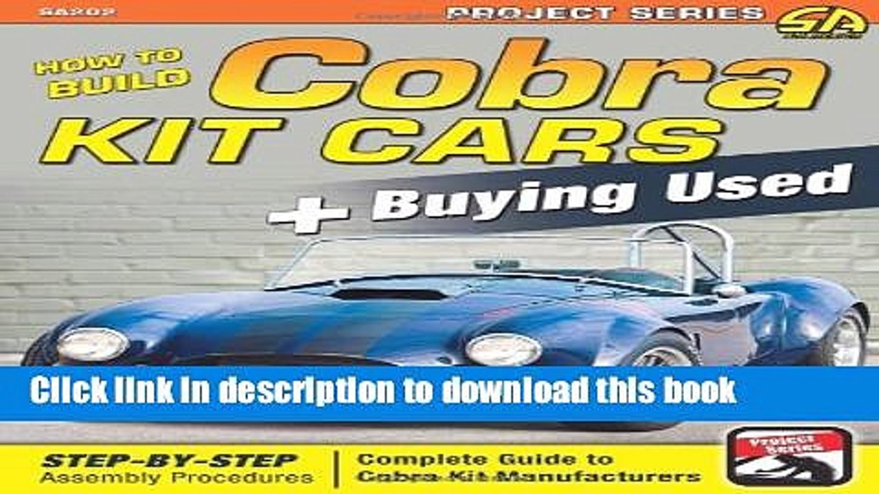 PDF  How to Build Cobra Kit Cars + Buying Used (Performance Projects)  Online
