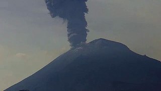 Espectacular explosión Volcán Popocatépetl 29 de abril 2014 (Timelapse)