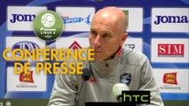 Conférence de presse Havre AC - Nîmes Olympique (1-0) : Bob BRADLEY (HAC) - Bernard BLAQUART (NIMES) - 2016/2017