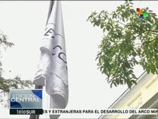 Izan bandera del Mercosur en Caracas