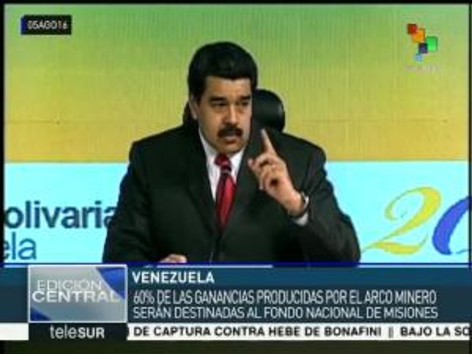 Gobierno de Venezuela activa el Arco Minero del Orinoco