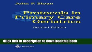 Ebook Protocols in Primary Care Geriatrics Free Online