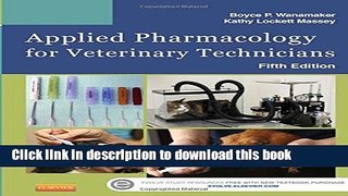 Books Applied Pharmacology for Veterinary Technicians Full Online