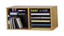 Safco Products 9420MO Wood Adjustable Literature Organizer. 12 Compartment