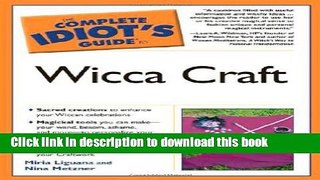 Read The Complete Idiot s Guide to Wicca Craft Ebook Free