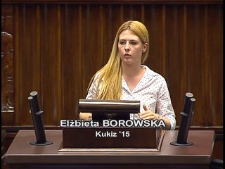 Poseł Elżbieta Borowska - Wystąpienie z dnia 20 lipca 2016 roku.