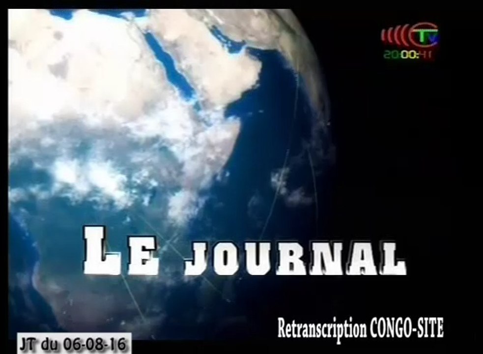 Journal de 20h TVCongo du Samedi 06 août 2016 -By Congo-Site