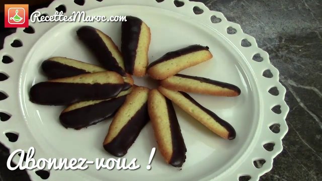 Sablés Langues de Chat - Cat's Tongue Cookies - صابلي ساهل ولذيذ