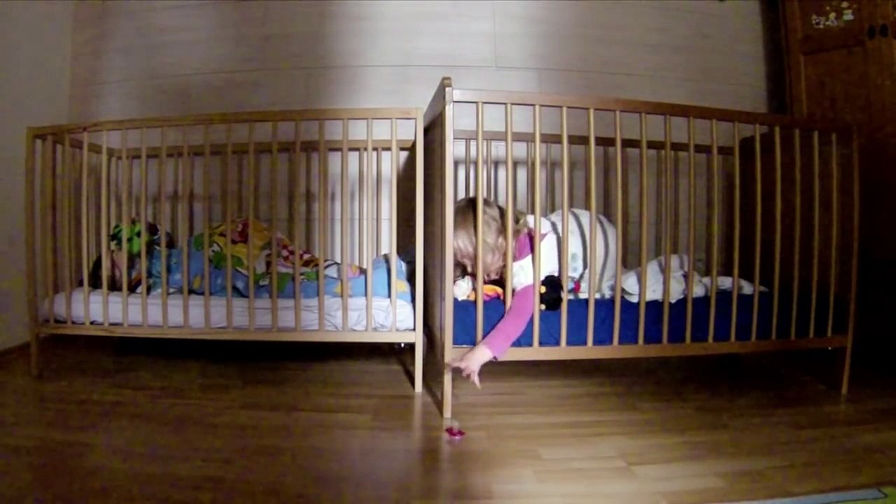 Funny Baby Mission Impossible 2 - Baby Escape With Crib -- Funny Baby Video, Funny Twins