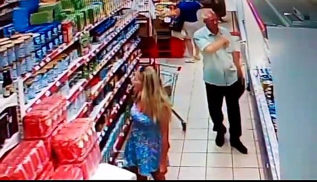 Perverted Shopper Snaps Picture Under Woman's Dress