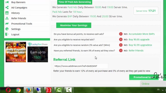 شرح الربح من موقع adstimer شبيه موقع paidvers
